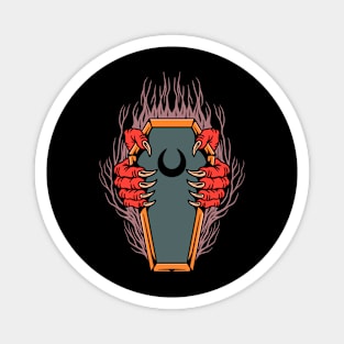 dark coffin tattoo Magnet